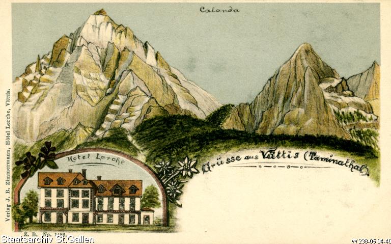 Alte Postkarte Hotel Lerche